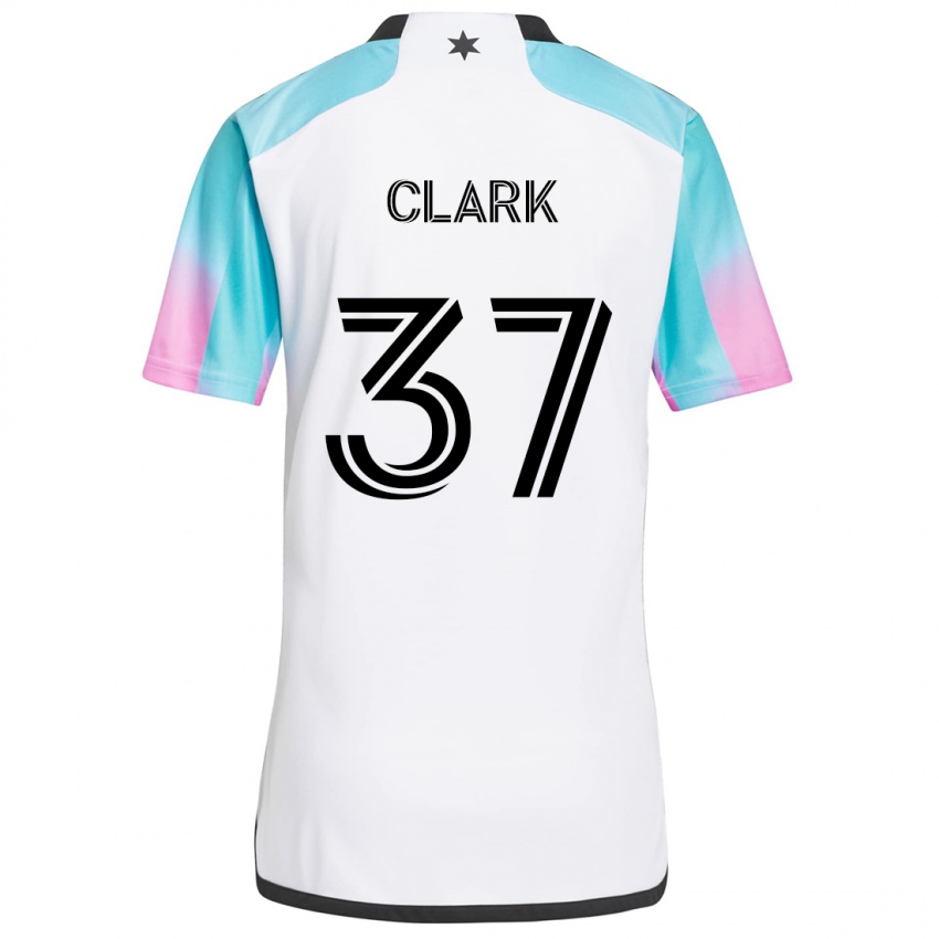 Kinderen Caden Clark #37 Wit Blauw Zwart Uitshirt Uittenue 2024/25 T-Shirt België