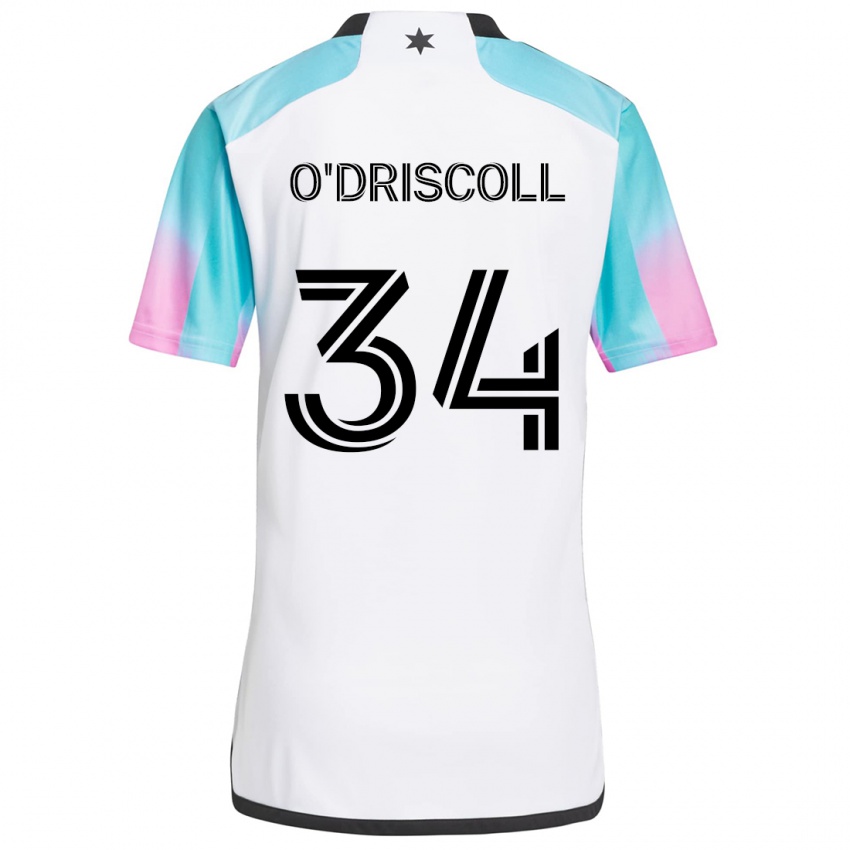 Enfant Maillot Rory O'driscoll #34 Blanc Bleu Noir Tenues Extérieur 2024/25 T-Shirt Belgique