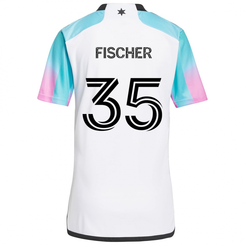 Kinderen Britton Fischer #35 Wit Blauw Zwart Uitshirt Uittenue 2024/25 T-Shirt België