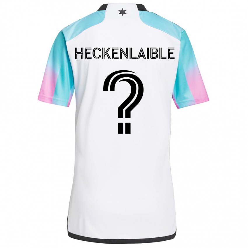 Kinderen Andrew Heckenlaible #0 Wit Blauw Zwart Uitshirt Uittenue 2024/25 T-Shirt België