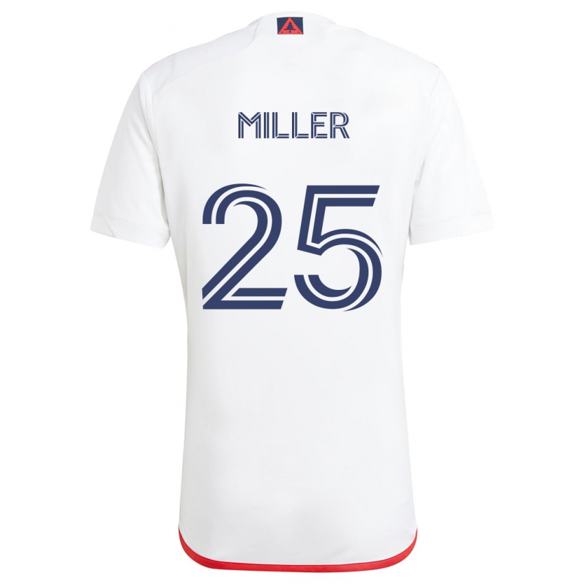 Kinderen Peyton Miller #25 Wit Rood Uitshirt Uittenue 2024/25 T-Shirt België