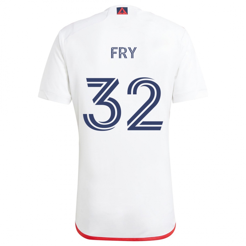 Kinderen Malcolm Fry #32 Wit Rood Uitshirt Uittenue 2024/25 T-Shirt België