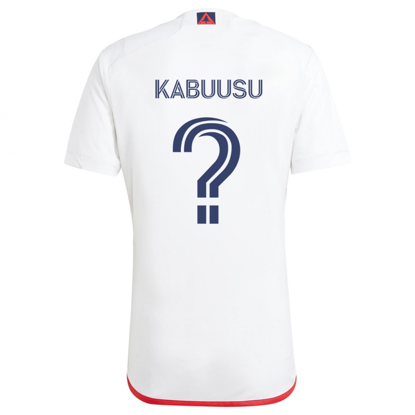 Kinderen Jamie Kabuusu #0 Wit Rood Uitshirt Uittenue 2024/25 T-Shirt België