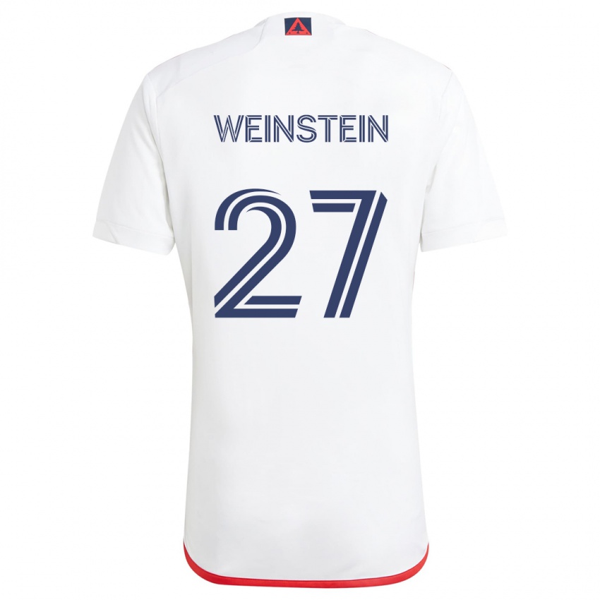 Kinderen Max Weinstein #27 Wit Rood Uitshirt Uittenue 2024/25 T-Shirt België