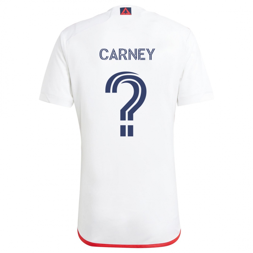 Kinderen Ryan Carney #0 Wit Rood Uitshirt Uittenue 2024/25 T-Shirt België