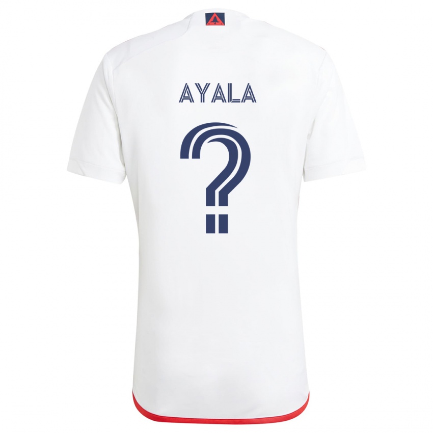 Kinderen Paolo Ayala #0 Wit Rood Uitshirt Uittenue 2024/25 T-Shirt België