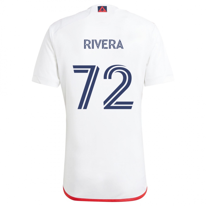 Kinderen Damián Rivera #72 Wit Rood Uitshirt Uittenue 2024/25 T-Shirt België