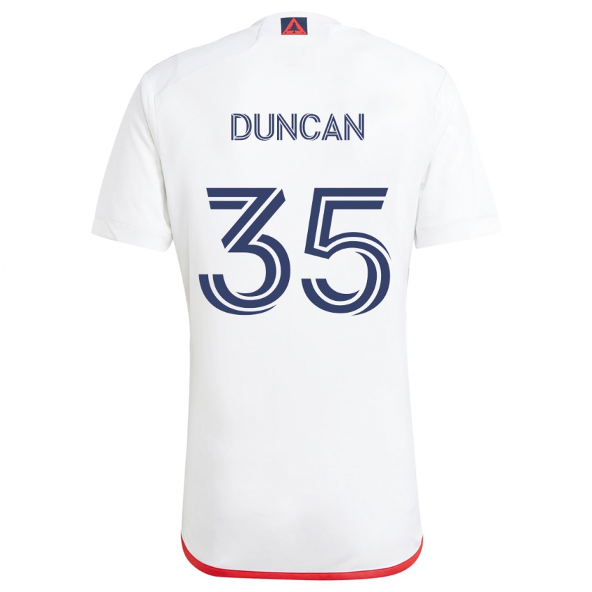 Kinderen Nakye Greenidge-Duncan #35 Wit Rood Uitshirt Uittenue 2024/25 T-Shirt België