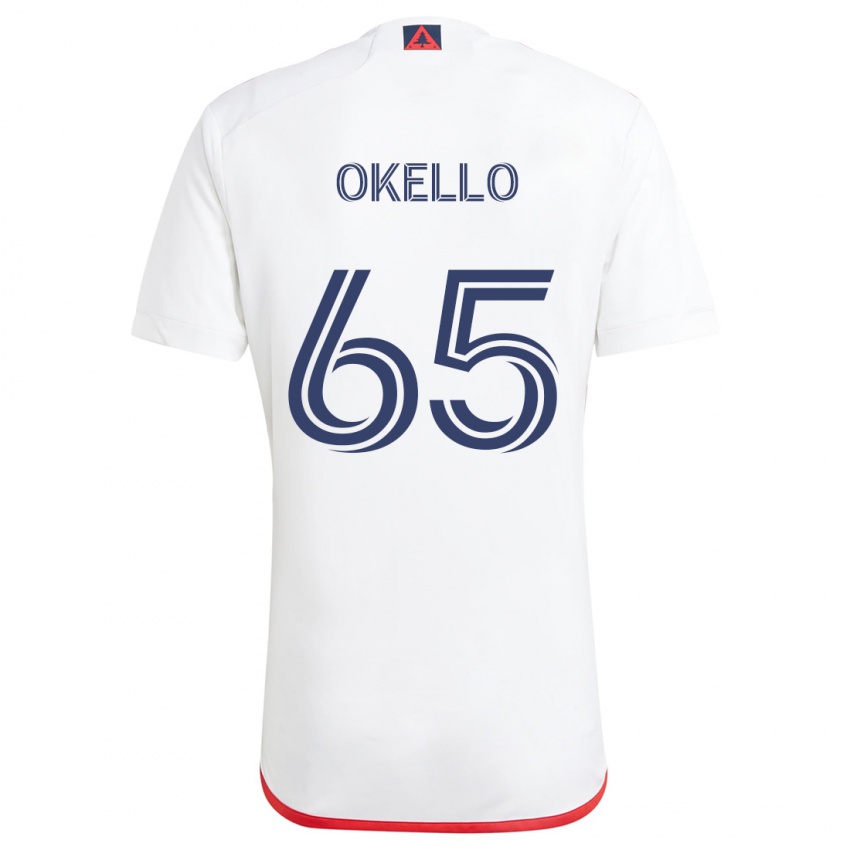 Kinderen Noble Okello #65 Wit Rood Uitshirt Uittenue 2024/25 T-Shirt België