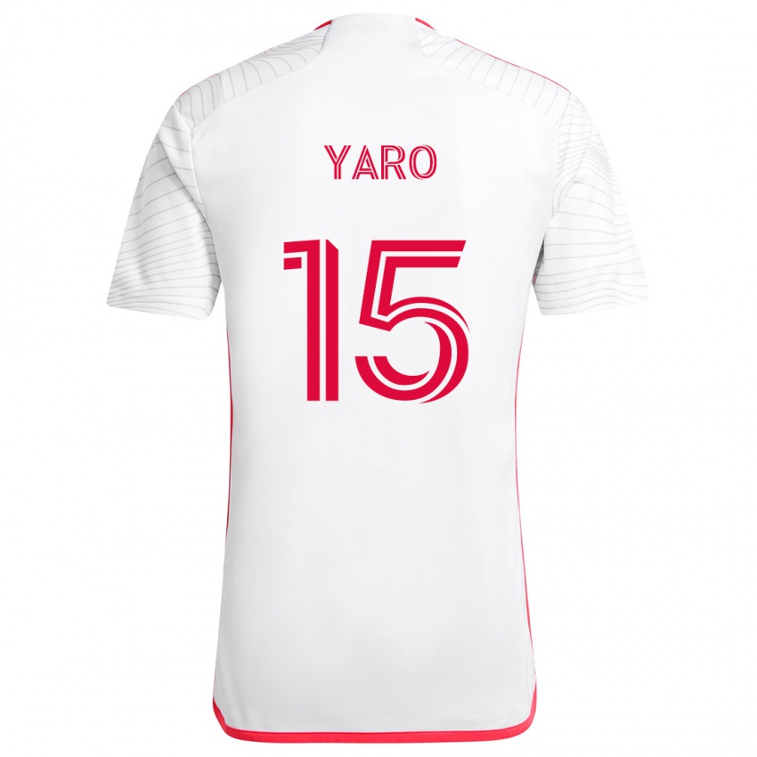 Kinderen Joshua Yaro #15 Wit Rood Uitshirt Uittenue 2024/25 T-Shirt België