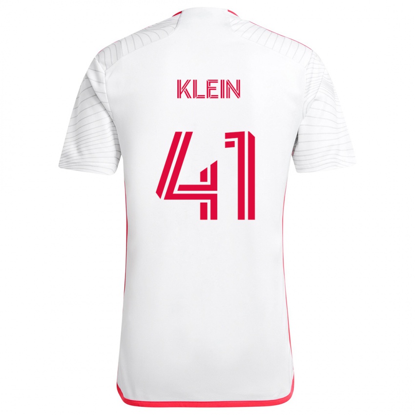 Kinder Johnny Klein #41 Weiß Rot Auswärtstrikot Trikot 2024/25 T-Shirt Belgien