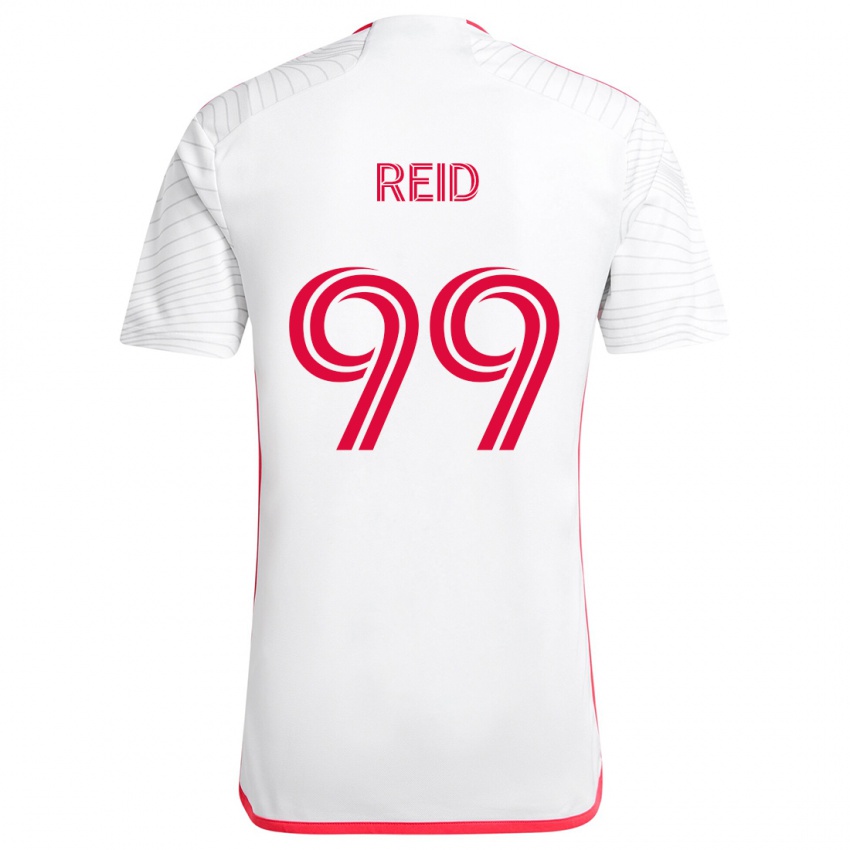 Kinderen Jayden Reid #99 Wit Rood Uitshirt Uittenue 2024/25 T-Shirt België