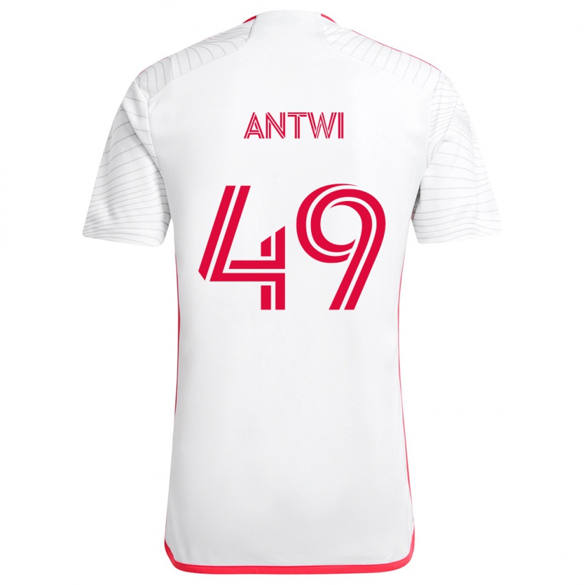 Kinderen Seth Antwi #49 Wit Rood Uitshirt Uittenue 2024/25 T-Shirt België