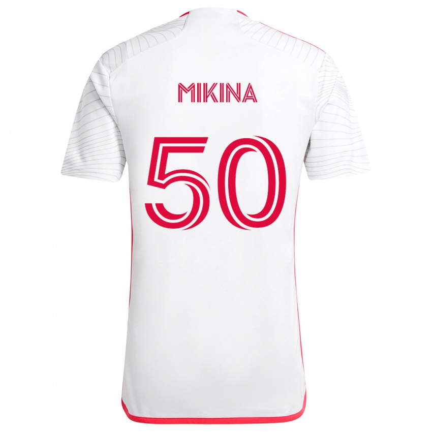 Kinderen Gabriel Mikina #50 Wit Rood Uitshirt Uittenue 2024/25 T-Shirt België