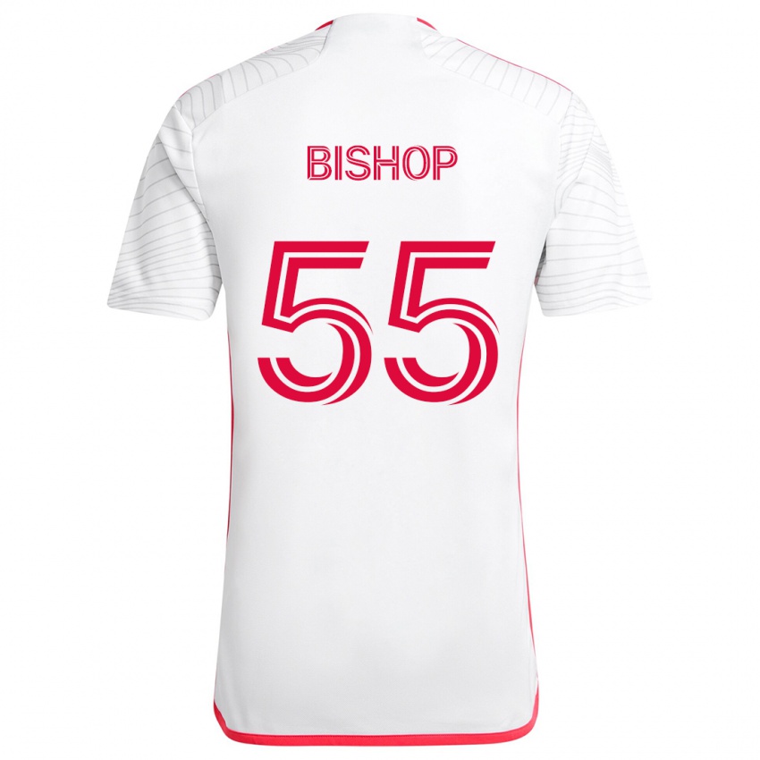 Kinderen Nick Bishop #55 Wit Rood Uitshirt Uittenue 2024/25 T-Shirt België