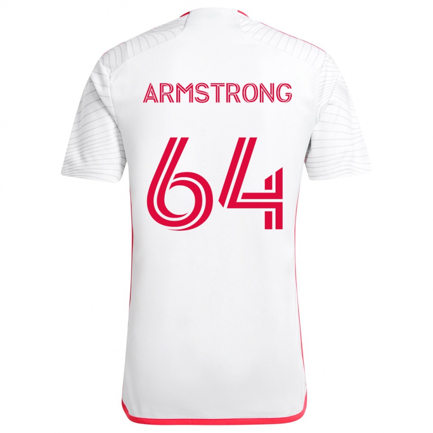 Kinderen Dida Armstrong #64 Wit Rood Uitshirt Uittenue 2024/25 T-Shirt België