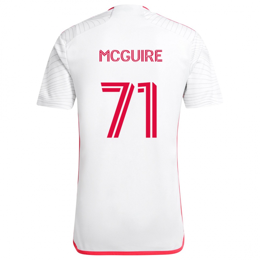 Kinderen Nolan Mcguire #71 Wit Rood Uitshirt Uittenue 2024/25 T-Shirt België