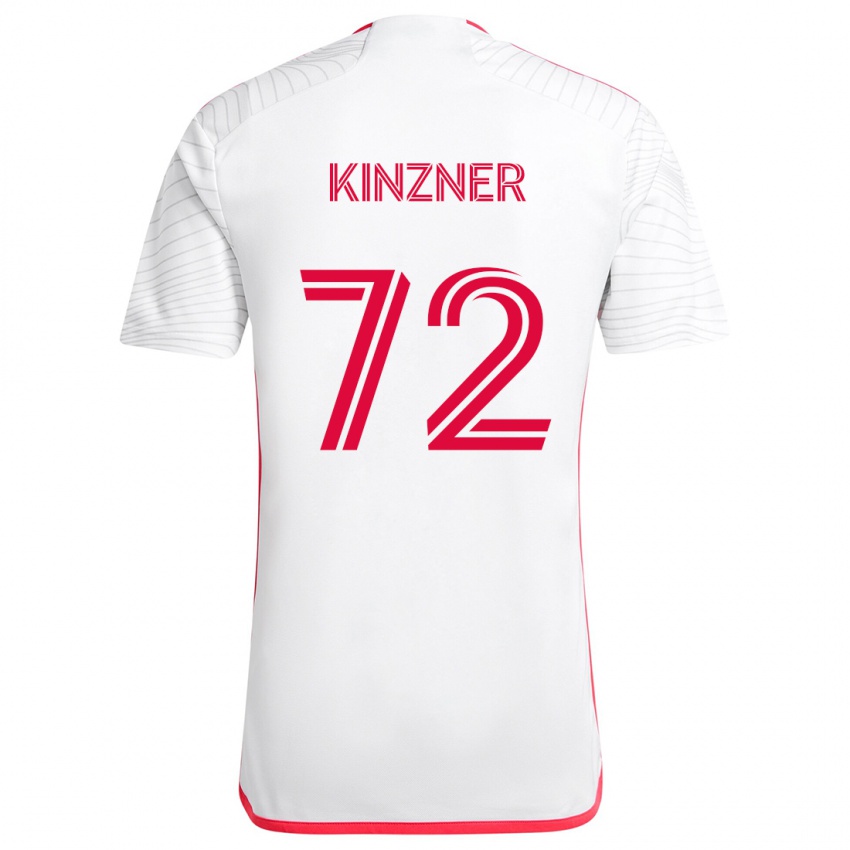 Kinderen Eric Kinzner #72 Wit Rood Uitshirt Uittenue 2024/25 T-Shirt België