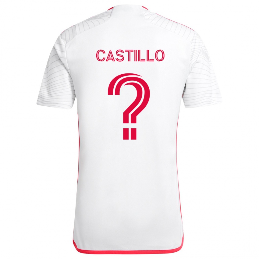 Kinderen Jayson Castillo #0 Wit Rood Uitshirt Uittenue 2024/25 T-Shirt België