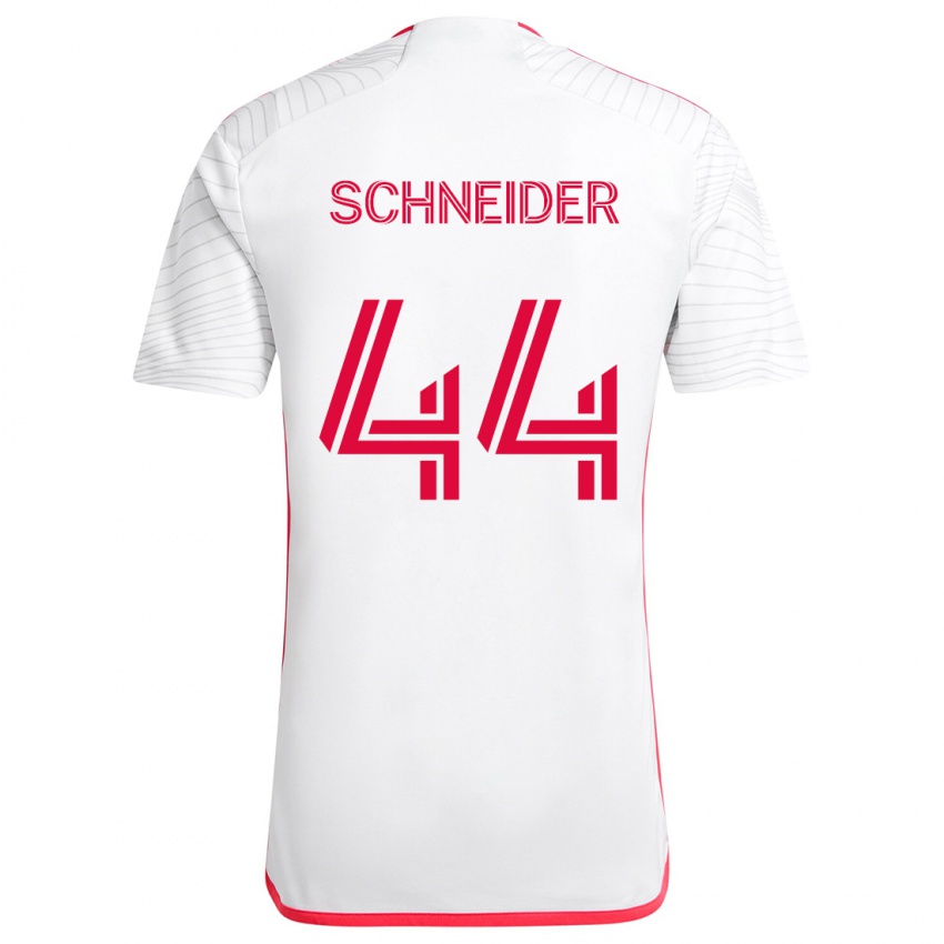 Kinder Max Schneider #44 Weiß Rot Auswärtstrikot Trikot 2024/25 T-Shirt Belgien