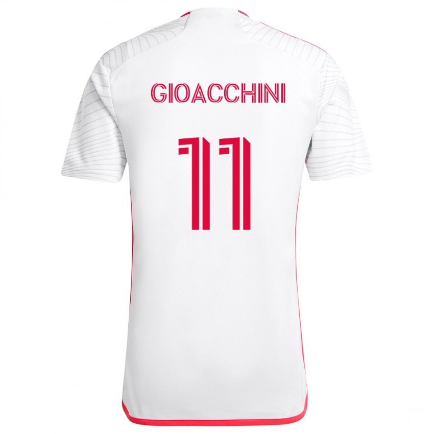 Kinderen Nicholas Gioacchini #11 Wit Rood Uitshirt Uittenue 2024/25 T-Shirt België