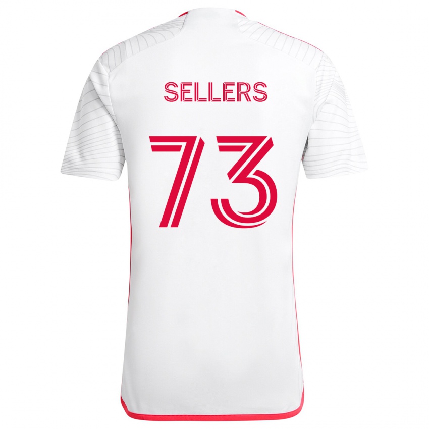 Kinderen Braydon Sellers #73 Wit Rood Uitshirt Uittenue 2024/25 T-Shirt België