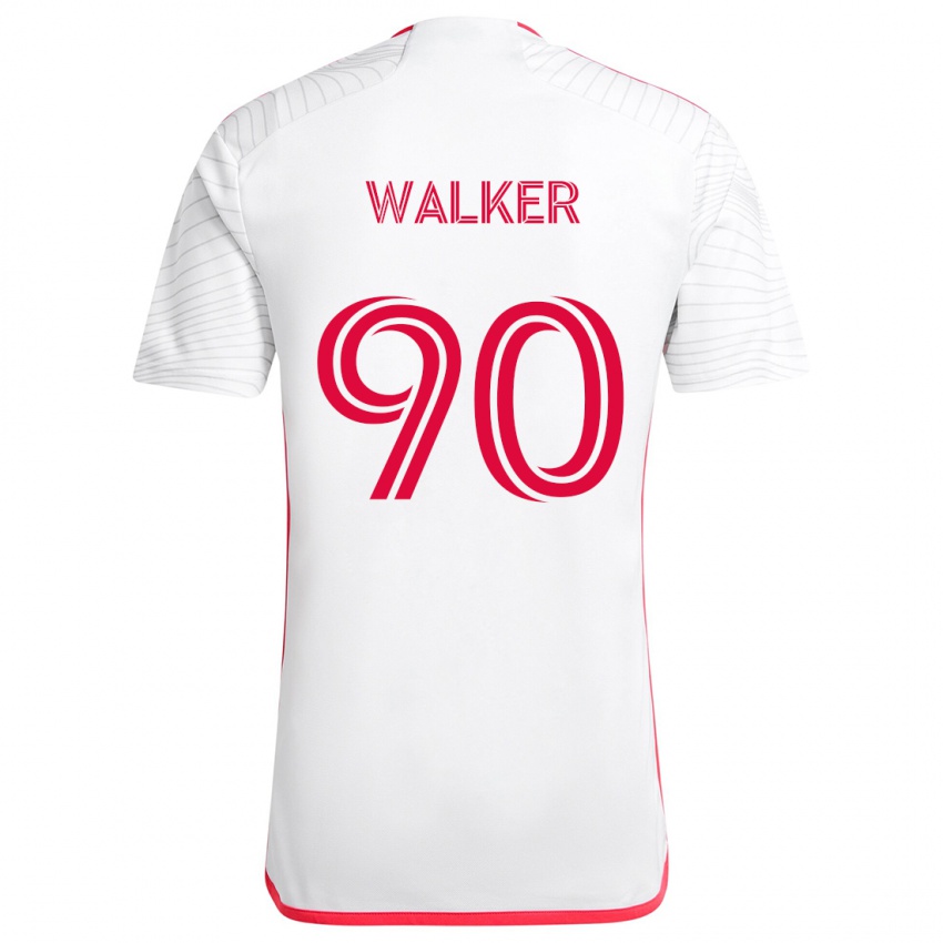 Kinderen Eric Walker #90 Wit Rood Uitshirt Uittenue 2024/25 T-Shirt België