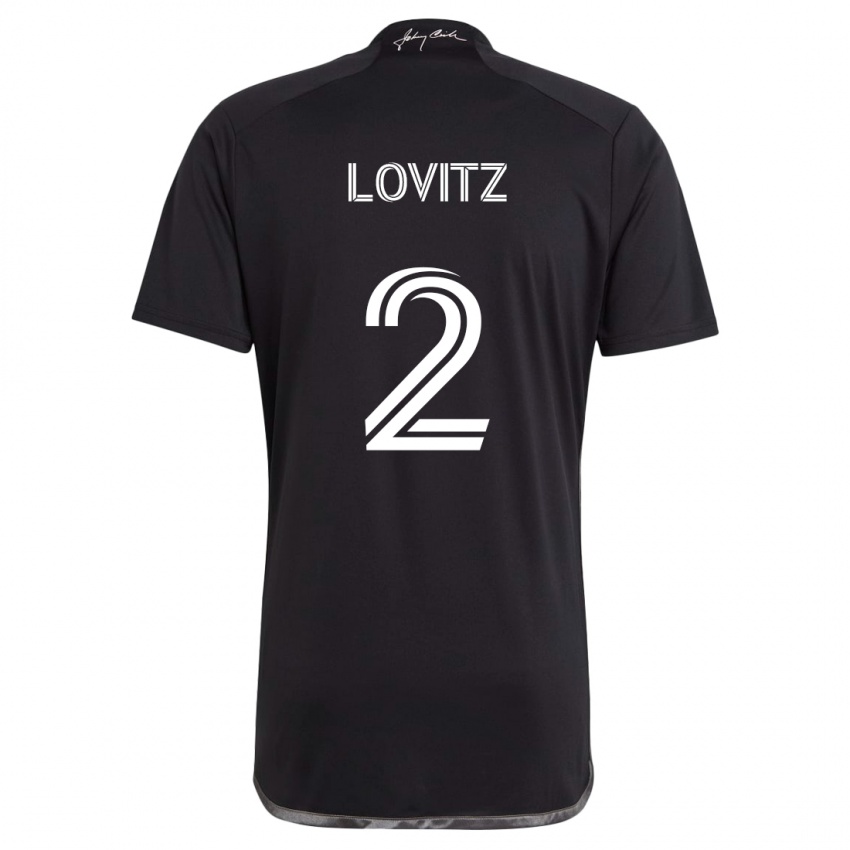 Enfant Maillot Daniel Lovitz #2 Noir Tenues Extérieur 2024/25 T-Shirt Belgique