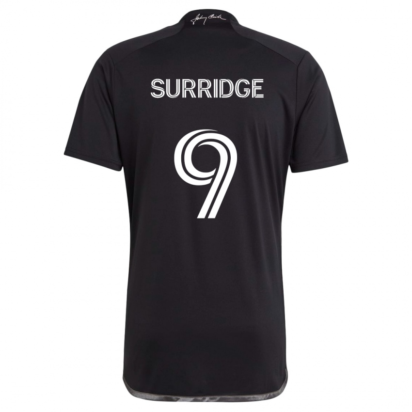 Kinderen Sam Surridge #9 Zwart Uitshirt Uittenue 2024/25 T-Shirt België