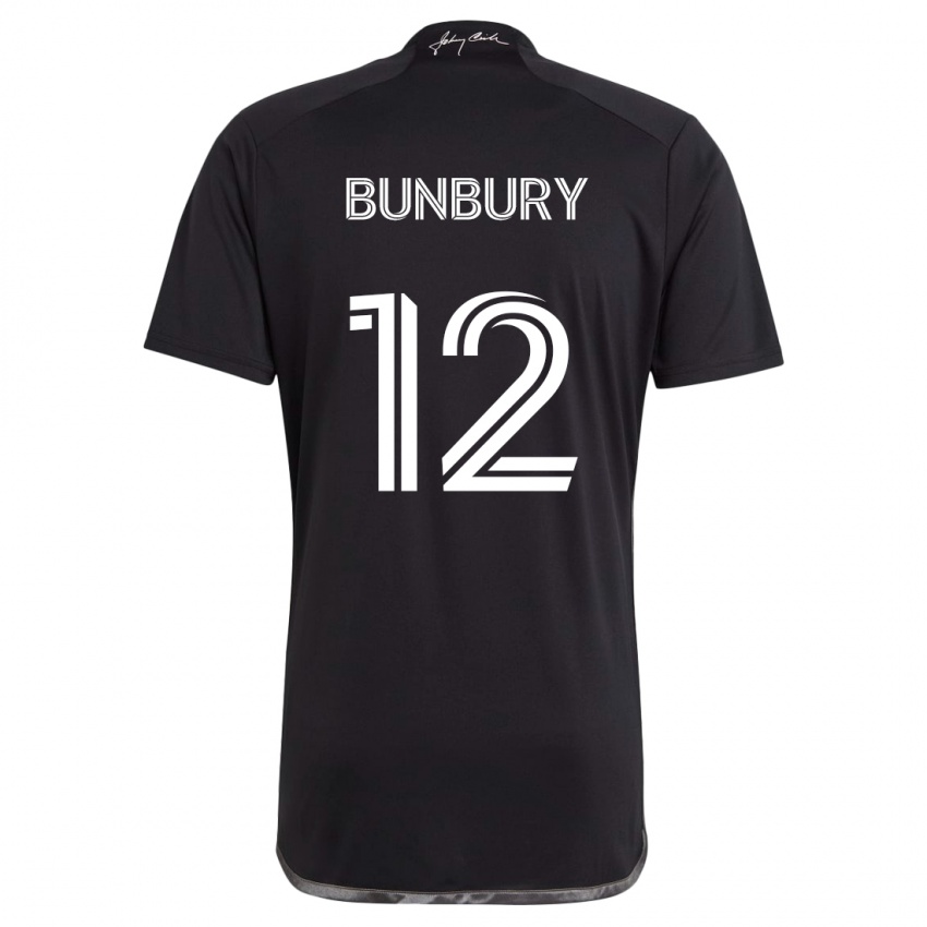 Kinderen Teal Bunbury #12 Zwart Uitshirt Uittenue 2024/25 T-Shirt België