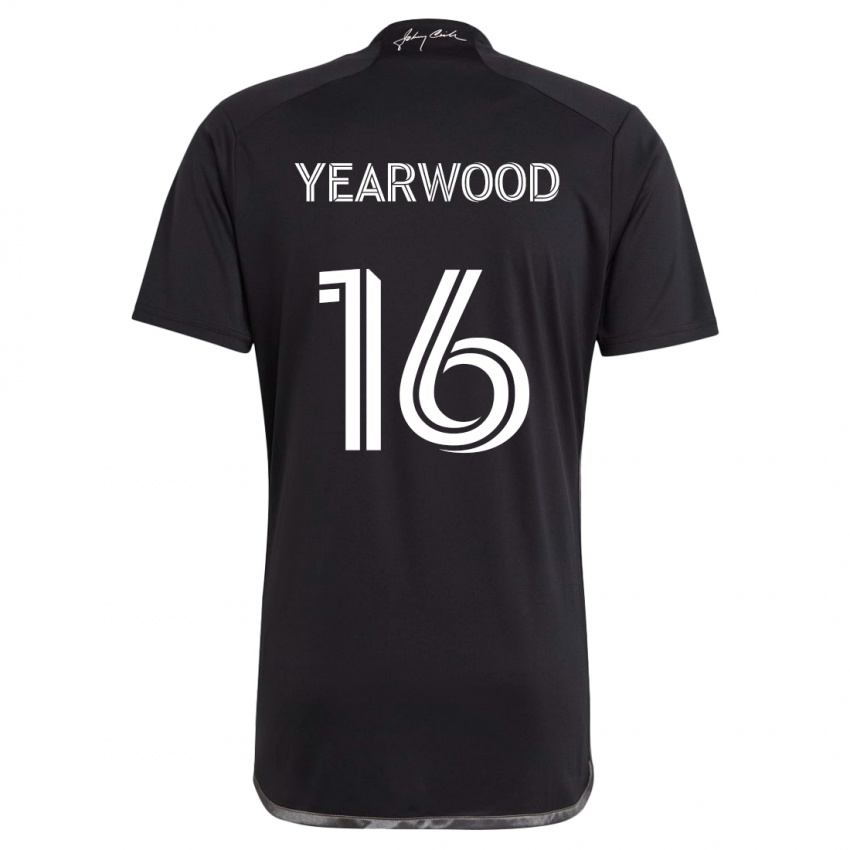 Kinderen Dru Yearwood #16 Zwart Uitshirt Uittenue 2024/25 T-Shirt België