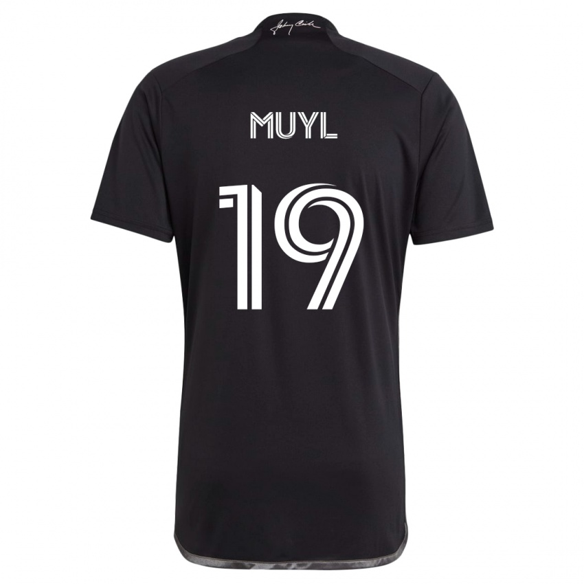 Kinderen Alex Muyl #19 Zwart Uitshirt Uittenue 2024/25 T-Shirt België