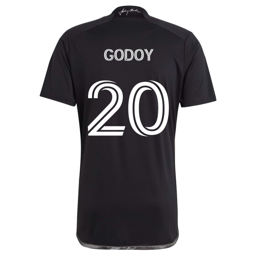 Kinderen Aníbal Godoy #20 Zwart Uitshirt Uittenue 2024/25 T-Shirt België