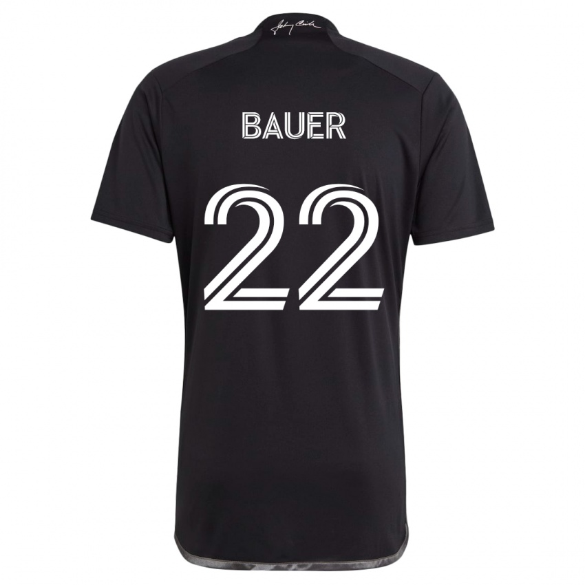 Kinderen Josh Bauer #22 Zwart Uitshirt Uittenue 2024/25 T-Shirt België