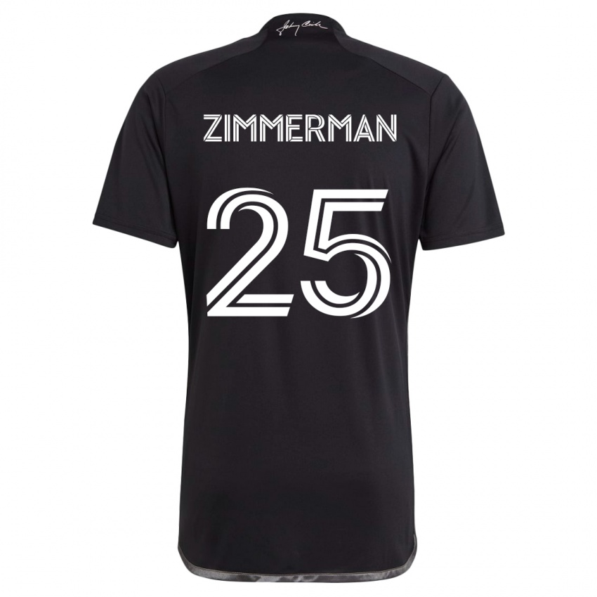 Kinderen Walker Zimmerman #25 Zwart Uitshirt Uittenue 2024/25 T-Shirt België