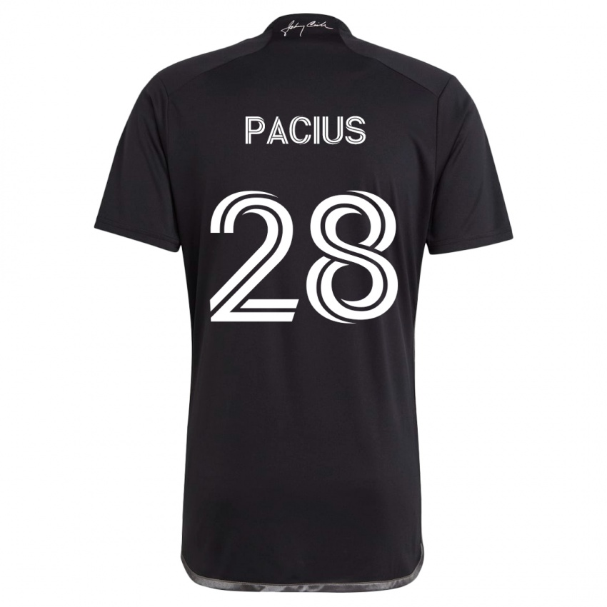 Kinderen Woobens Pacius #28 Zwart Uitshirt Uittenue 2024/25 T-Shirt België