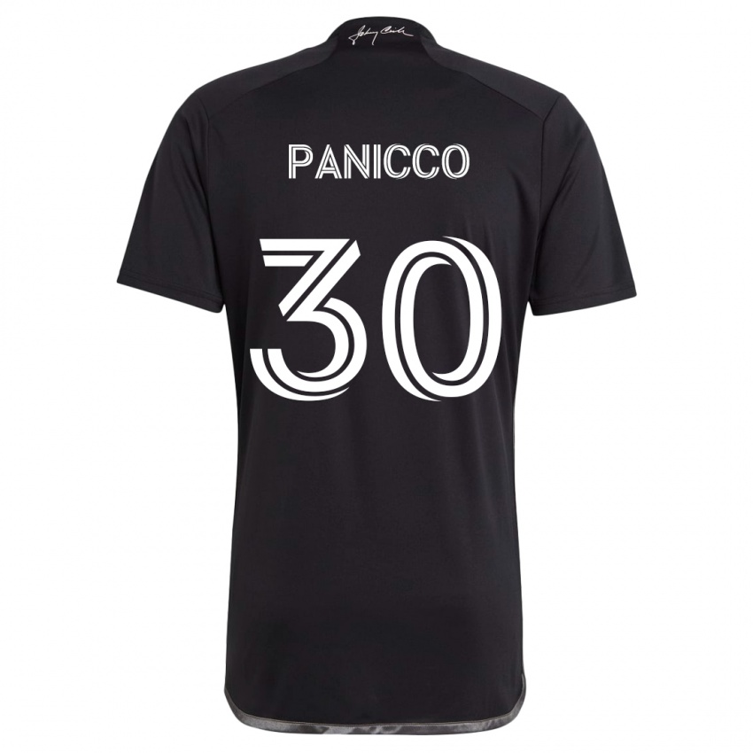 Enfant Maillot Elliot Panicco #30 Noir Tenues Extérieur 2024/25 T-Shirt Belgique