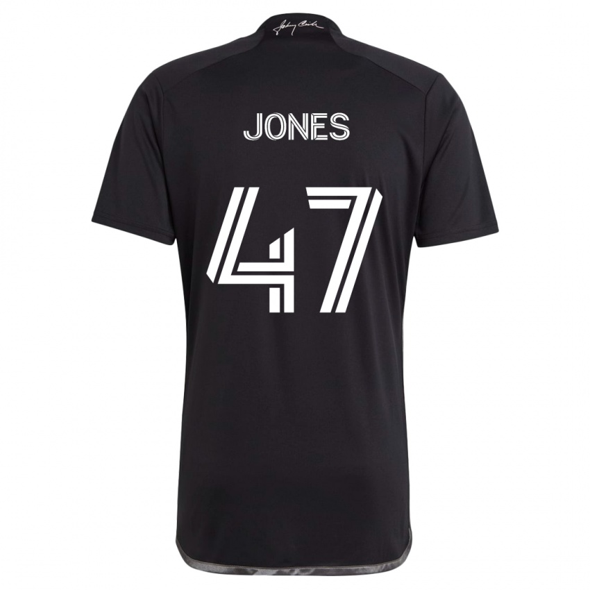 Kinderen Isaiah Jones #47 Zwart Uitshirt Uittenue 2024/25 T-Shirt België