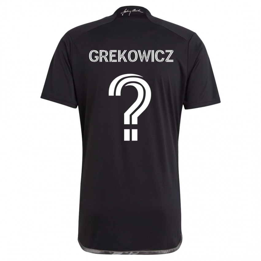 Kinderen Jacob Grekowicz #0 Zwart Uitshirt Uittenue 2024/25 T-Shirt België