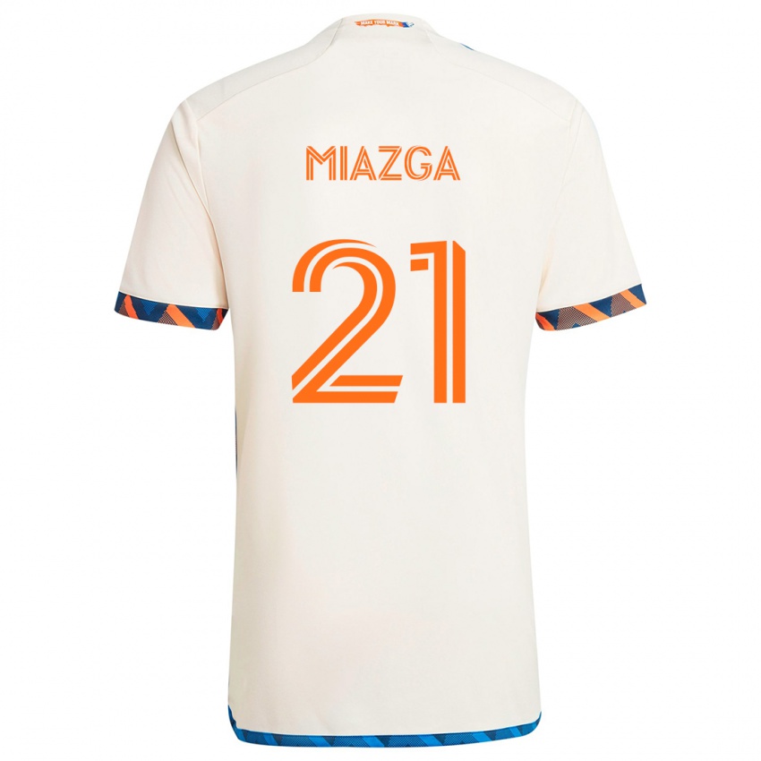 Kinderen Matt Miazga #21 Wit Oranje Uitshirt Uittenue 2024/25 T-Shirt België