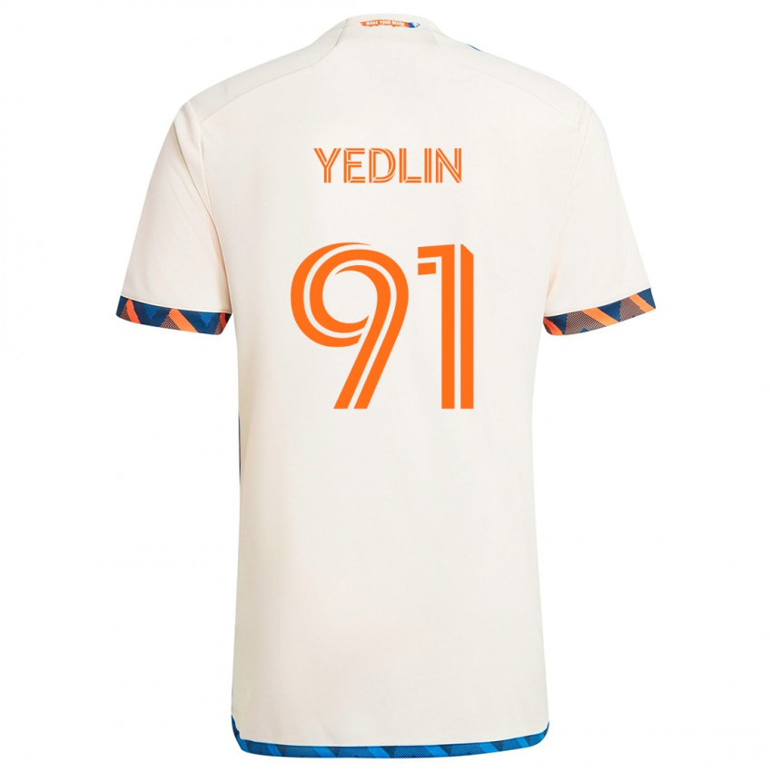 Kinderen Deandre Yedlin #91 Wit Oranje Uitshirt Uittenue 2024/25 T-Shirt België