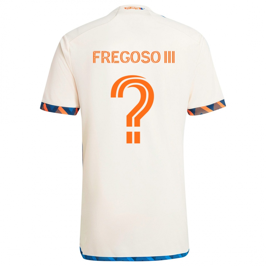 Enfant Maillot Arturo Fregoso Iii #0 Blanc Orange Tenues Extérieur 2024/25 T-Shirt Belgique