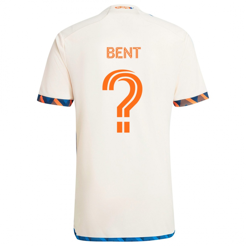 Enfant Maillot Brandon Bent #0 Blanc Orange Tenues Extérieur 2024/25 T-Shirt Belgique