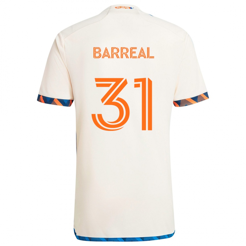 Kinderen Álvaro Barreal #31 Wit Oranje Uitshirt Uittenue 2024/25 T-Shirt België