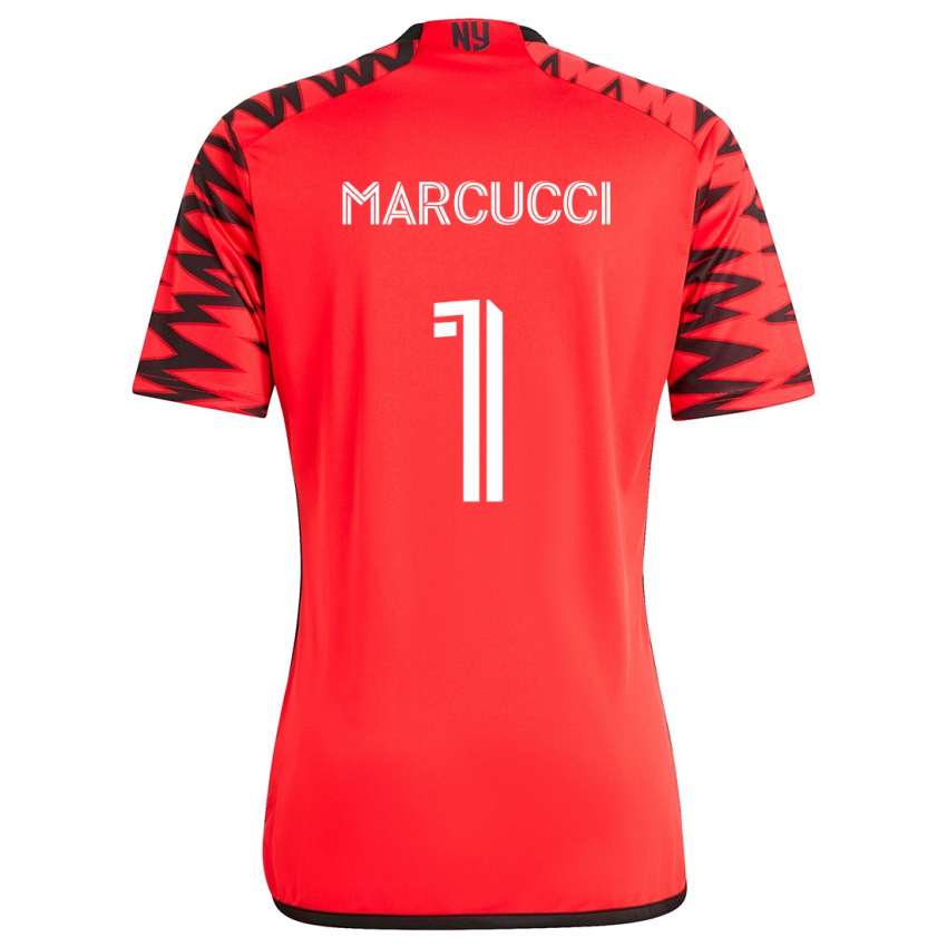 Kinderen Aj Marcucci #1 Rood Zwart Wit Uitshirt Uittenue 2024/25 T-Shirt België