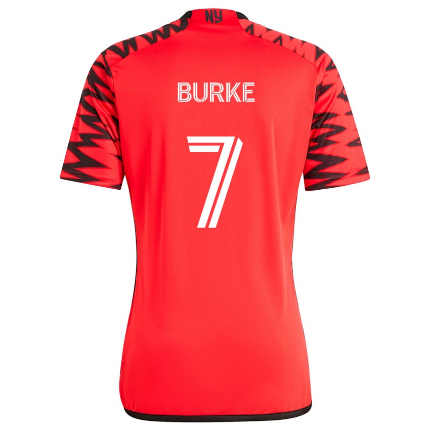 Kinderen Cory Burke #7 Rood Zwart Wit Uitshirt Uittenue 2024/25 T-Shirt België