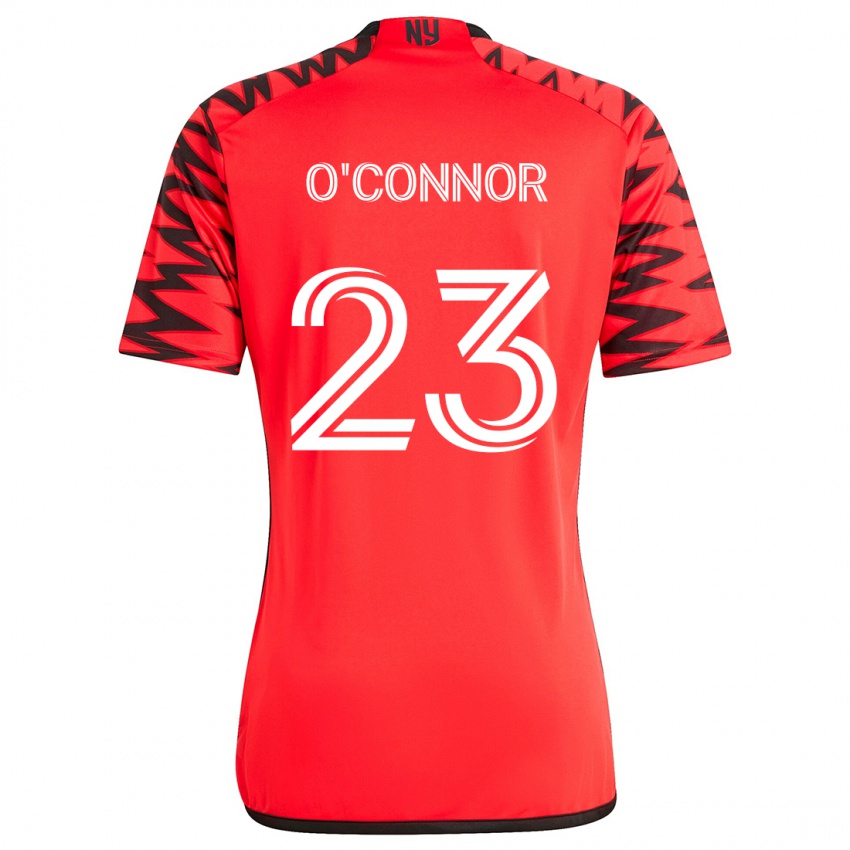 Kinderen Aidan O'connor #23 Rood Zwart Wit Uitshirt Uittenue 2024/25 T-Shirt België