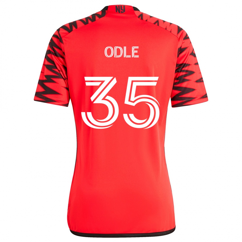 Kinderen Dallas Odle #35 Rood Zwart Wit Uitshirt Uittenue 2024/25 T-Shirt België