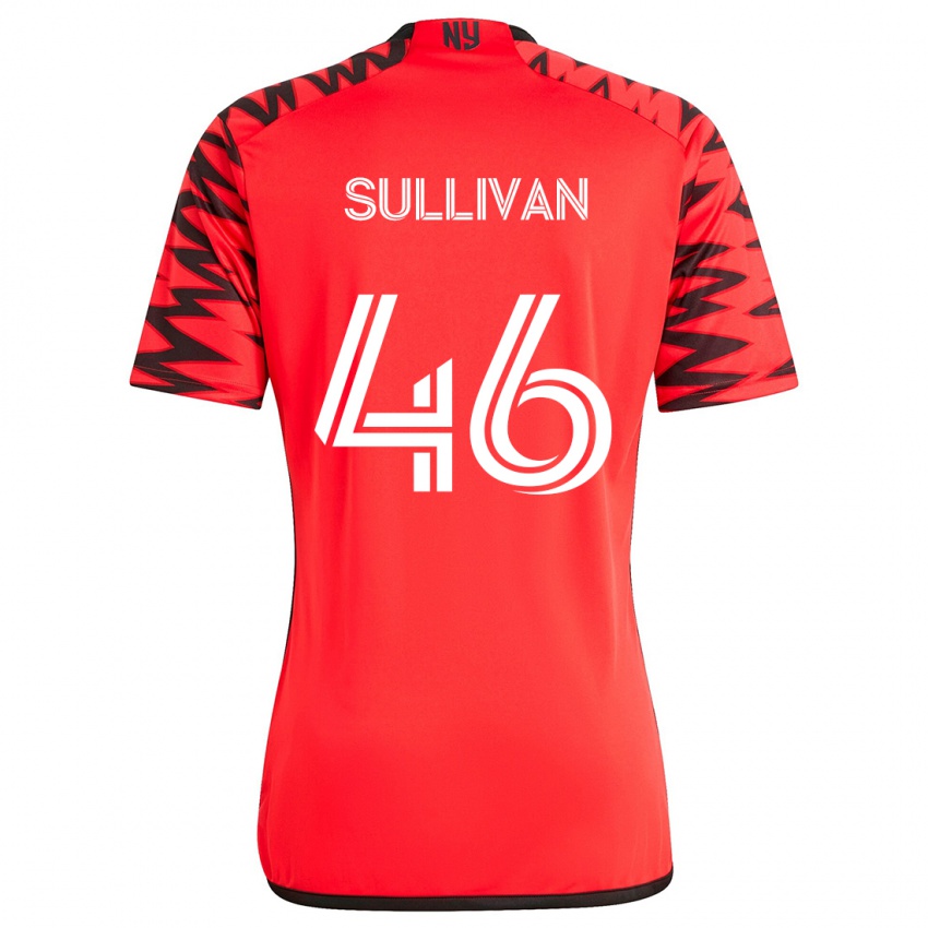 Kinderen Dylan Sullivan #46 Rood Zwart Wit Uitshirt Uittenue 2024/25 T-Shirt België