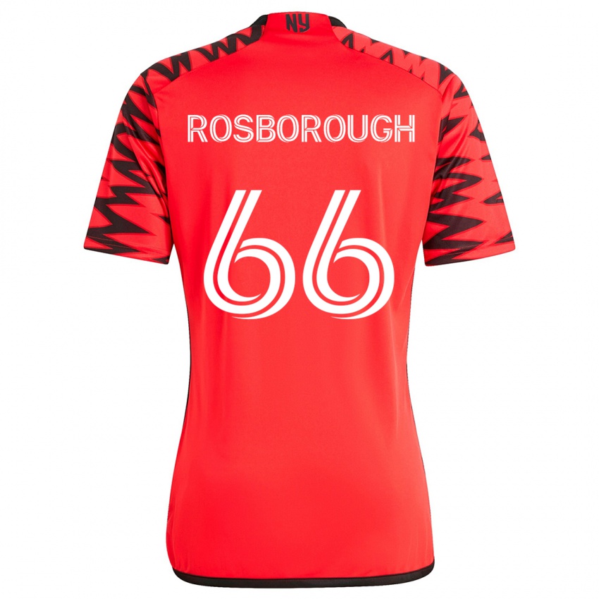 Kinderen Tanner Rosborough #66 Rood Zwart Wit Uitshirt Uittenue 2024/25 T-Shirt België